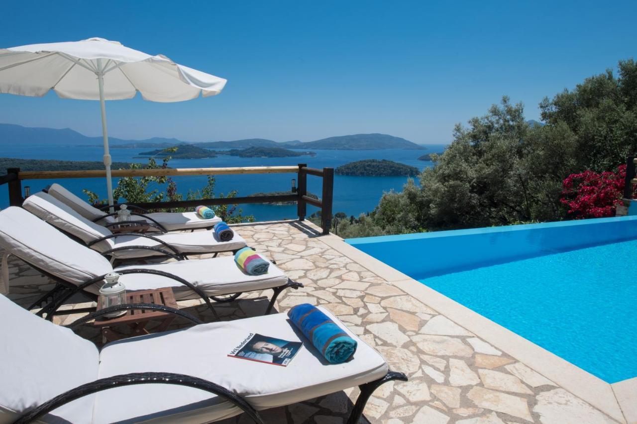 Villa Pasithea - Breathtaking Seaviews, Infinity Pool, Privacy, Close To The Beach Nydri  Eksteriør billede